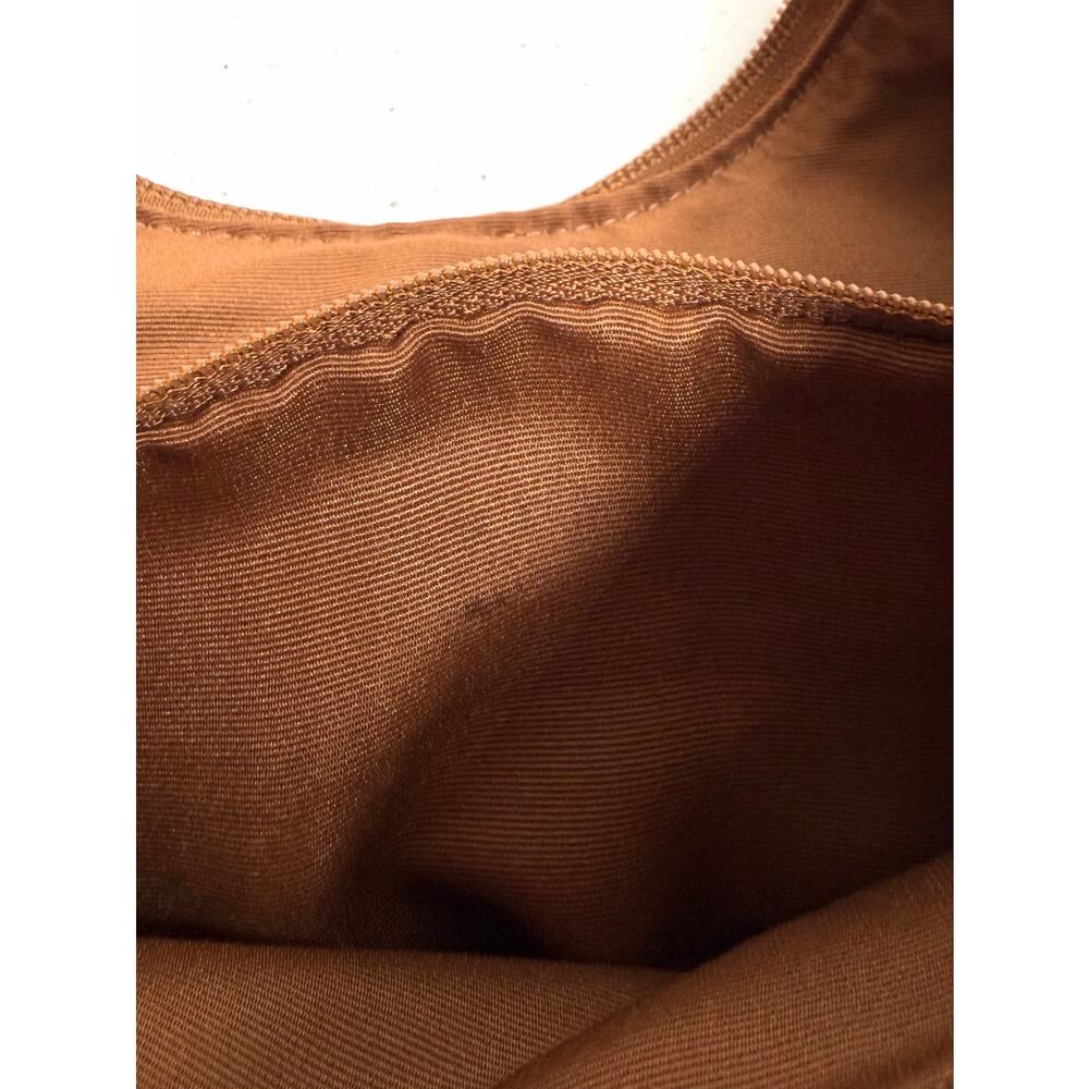 Talbots Pebbled Leather Shoulder Bag Purse Brown Preppy Chic Classic Neutral - Picture 11 of 12